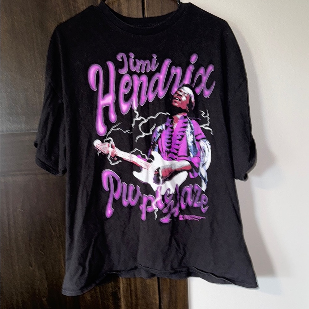 Purple and Black Rock Graphic Tee Short Sleeve